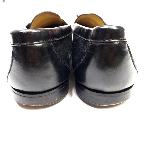 Cole Haan Black Leather Loafers with Tassels - Picture 7 of 7